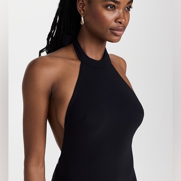 Zimmermann Halter One Piece Swimsuit in Noir - Picture 2 of 16